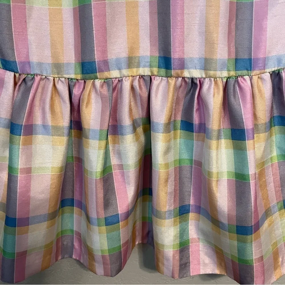 Gymboree Pastel Plaid Sleeveless Cocktail Dress - Picture 6 of 7